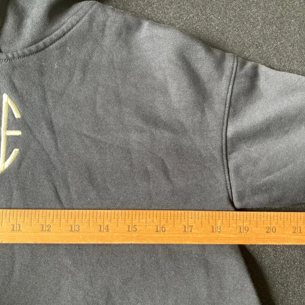 Nike Sportswear Women Black Cropped Pullover Hoodie‎ DD6498-010 Size L Y2K